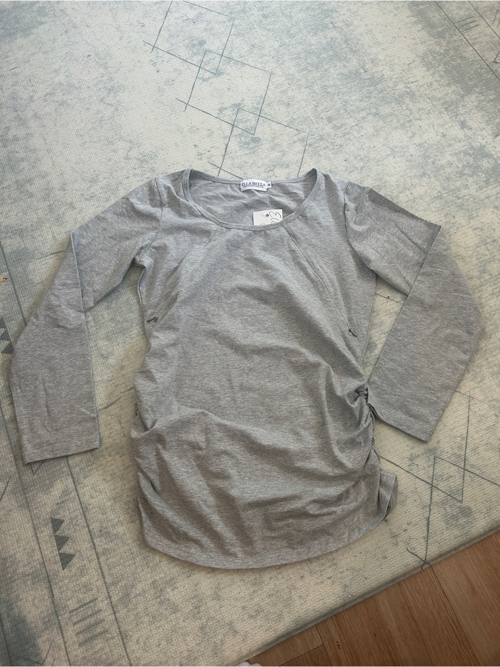 BNWT Maternity Long Sleeve Gray Nursing Top